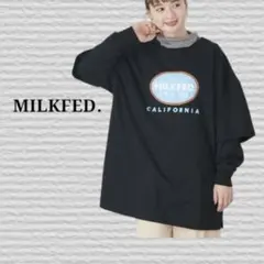 《MILKFED.》レイヤード スリーブ ビッグロゴ トップ ロンT 長袖