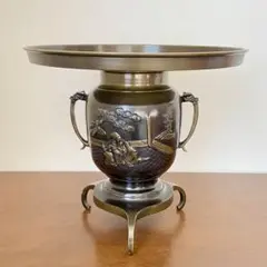 池坊　花器　御玄猪　銅器　薄端　おげんちょ 御玄猪専明好(上) | 花器・花瓶,銅器 | フラワーショップ花楽