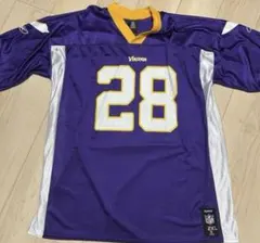 リーボックアメフトゲームシャツ2XL（ミネソタバイキングス）