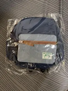 新品未使用パルシステムオリジナル ネイビー ストライプポケット リュック
