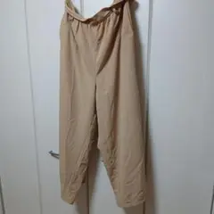 【タグ付き新品】ベージュ ワイドパンツ 3L