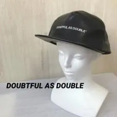 DOUBTFUL AS DOUBLE フェイクレザーキャップ