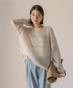 ラメネップシアーニット　オフホワイト RIVE DOROITE