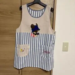 新品 くまのがっこう ジャッキー エプロン M〜L サイズ 保育士 介護士