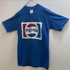 絶版 【L】ニューエラ×ペプシ ヘビーウエイト 旧ロゴ Tシャツ ブルー 