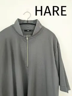 【新品】HARE ハレ Tシャツ ハーフジップ オーバーカットソー