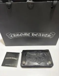 クロムハーツ 1ZIP レザーウォレット クロスボタン 長財布 正規品のサムネイル