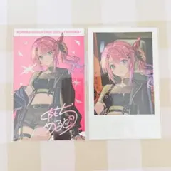 ④ 倉持めると WORLD TOUR 2025 福岡 チェキ風カード 缶バッジ