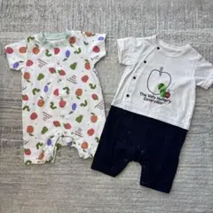 はらぺこあおむしロンパース2点セット　70・80サイズ