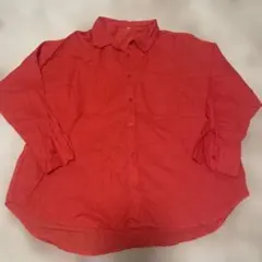 【coca】ガーゼシャツ　オレンジ　XL 綿100%