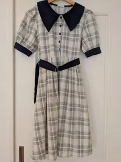 pumpkin port チェック柄 半袖ワンピース M - メルカリ