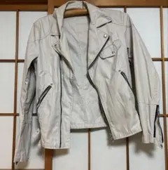 コットン ライダースジャケット ベージュ ルパート