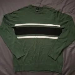 Forever 21 緑 ストライプ ニットセーター M