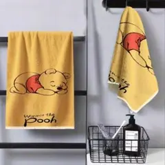 【ディズニー】くまのプーさん フェイスタオル 65cm x 45cm