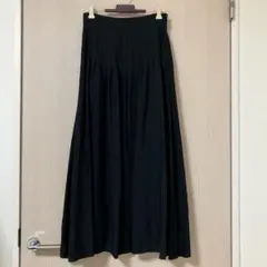 BEAUTY&YOUTH ロングスカート 黒 マキシ丈 タック S ブラック