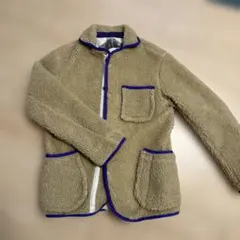 VOOベージュ フリースジャケット ポケット付き