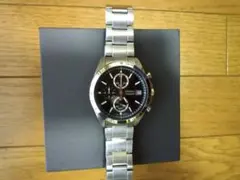 【美品】SEIKO クロノグラフ ブラック/シルバー SBTR005/8T6C