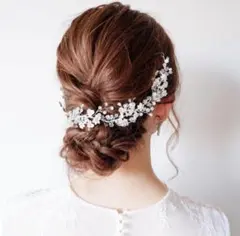 ブライダル花モチーフヘッドドレス