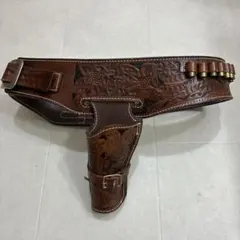 SAA用オールドウエスタンリグ ガンベルト メキシカンループホルスター 1点物 SAA用オールドウエスタンリグ ガンベルト メキシカンループホルスター