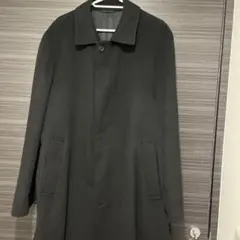 ブラック ステンカラーコート