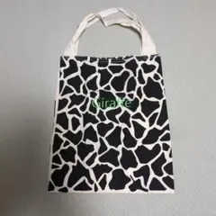 【新品未使用】ジラフ柄布バッグ
