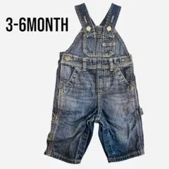 Gapベビー デニム サロペット 3-6ヶ月 60 70㎝ オーバーオール