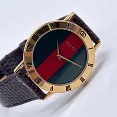 箱付き【新品電池】GUCCI 3000.2.M/動作品 オールド シェリーライン 箱付き【新品電池】GUCCI 3000.2.M/動作品 オールド シェリー