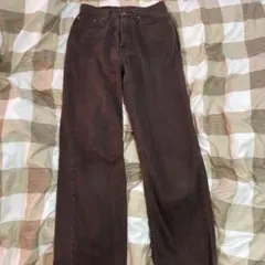 LEVI’S W519-16 28インチ カラー デニムパンツ ブラウン