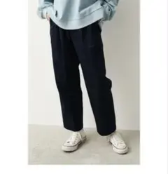 ロデオクラウンズワイドボウル　EASYスラックスパンツ　ネイビー