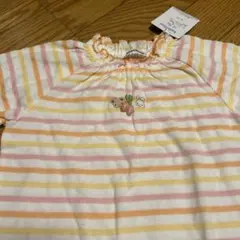 最終価格☆新品タグ付き　ファミリア　女の子90 ボーダー柄　長袖トップス