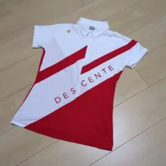★美品★DESCENTE　GOLF　ライジングデザイン ショートスリーブシャツMのサムネイル