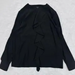 未使用級✨セオリー PRIME GGT スタンドカラーブラウス S 黒 24SS
