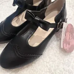 新品【m♡petit by misako】しまむら×青木美沙子　リボンパンプス