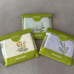Hotman 1秒タオル　花柄タオルハンカチ 3枚セット
