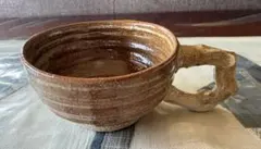 作家さん作品　ユニークカップ　茶のサムネイル