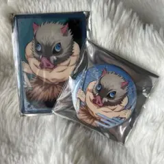 嘴平伊之助 劇場版 箔押しカード 缶バッジ