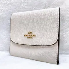 ✨ほぼ未使用✨ COACH コーチ 3つ折り財布 クロスグレイン フラワー 花柄
