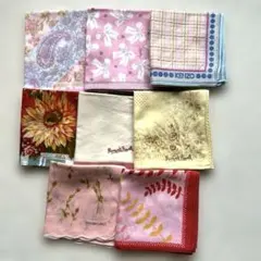 ハンカチ 8枚セット KENZO入り 花柄 ペイズリー チェック まとめ売り