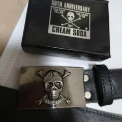 新品未使用！クリームソーダ バックル ベルト 真鍮 50th 本革ベルト