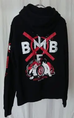 ROLLING CRADLE ブラック-レッド パーカー Sサイズ　高橋ヒロム 高橋ヒロム×ROLLING CRADLE コラボパーカー [新日本プロレス