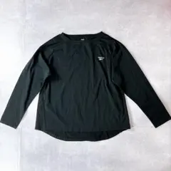 Reebok リーボック レディース 長袖Tシャツ ブラック Mサイズ