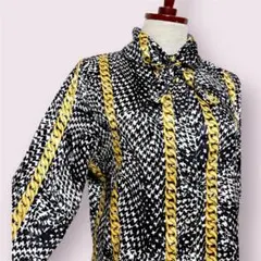 vintageヴィンテージブラウス総柄スカーフ柄80s90sレトロUSA海外古着