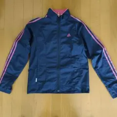 adidas ネイビー×ピンク ジップアップジャケットのサムネイル