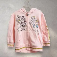 Cortcoコストコ ディズニープリンセス城ファスナー パーカーフーディー100