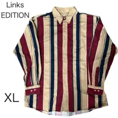 Links EDITION ストライプシャツ ビッグサイズ