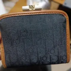 Dior　小銭入れ　トロッター柄　がま口　金具