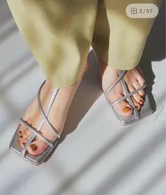 <EMMEL REFINES>EM ストラップ ヒール サンダル