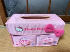ティッシュケース　ハローキティ 引き出し付きティッシュボックスケース
