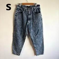 6246【レディースs】テーパードデニムパンツ　ウォッシュ加工　美品　ビーノのサムネイル