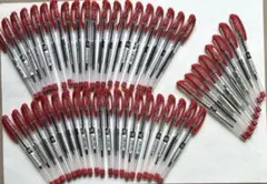 大量　油性ボールペン 0.8mm 赤　48本のサムネイル